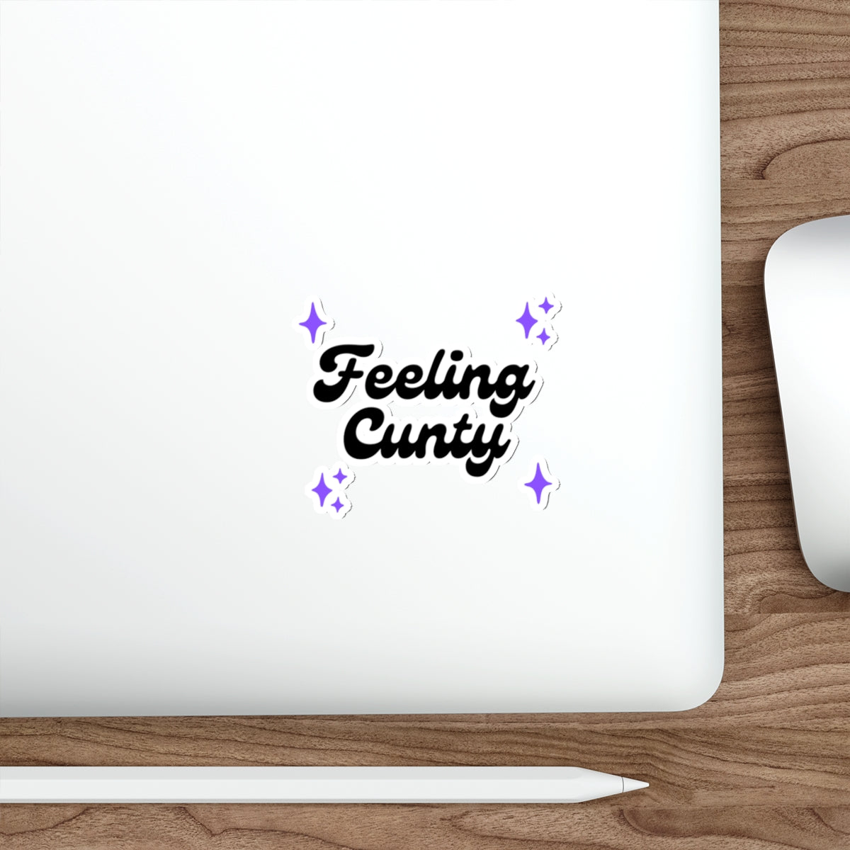 Feeling Cunty Black and Purple Sticker