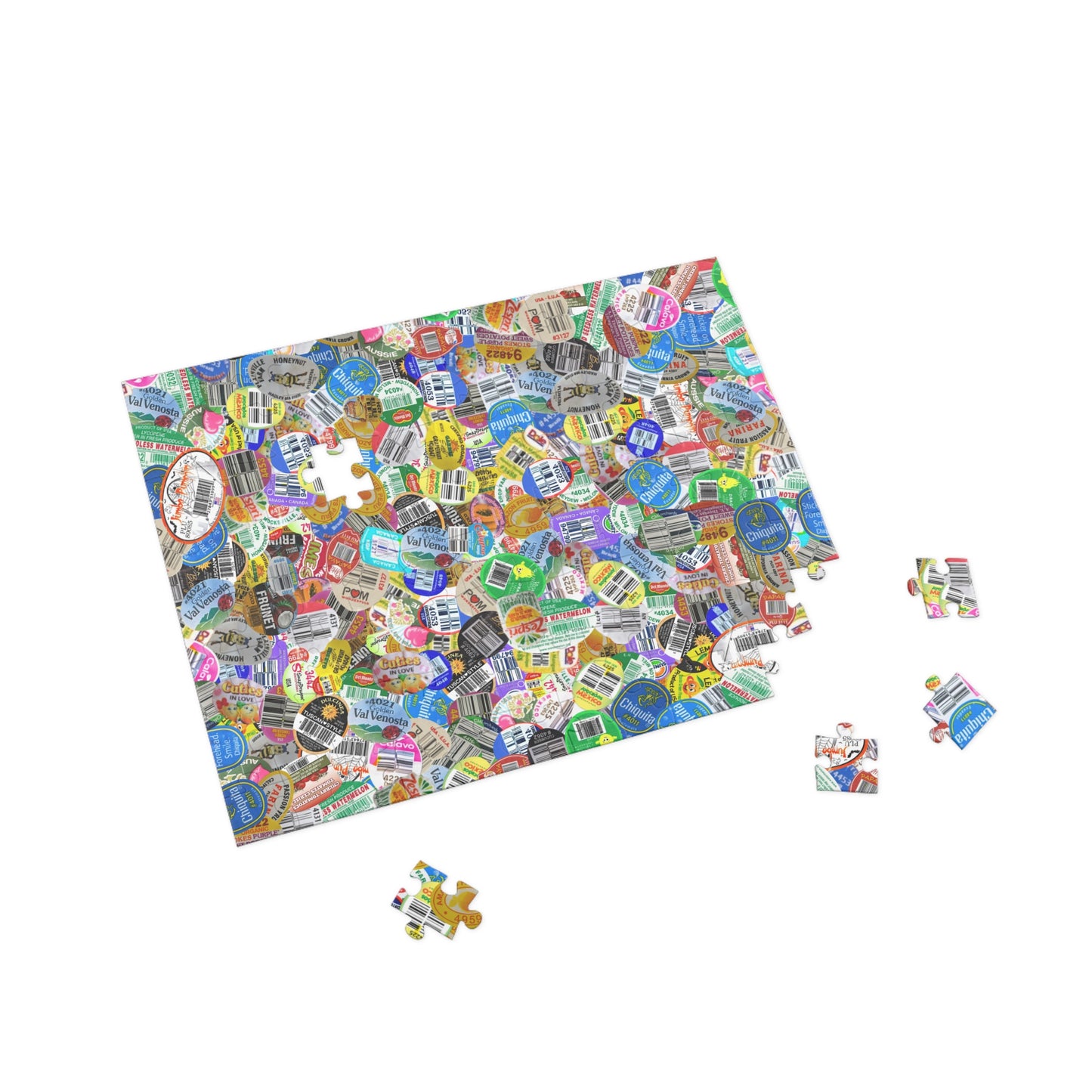 Sticker Puzzle, Produce Sticker Puzzle Jigsaw, Custom Puzzle, Kids Puzzle Game, Brain Teaser, Family Activity