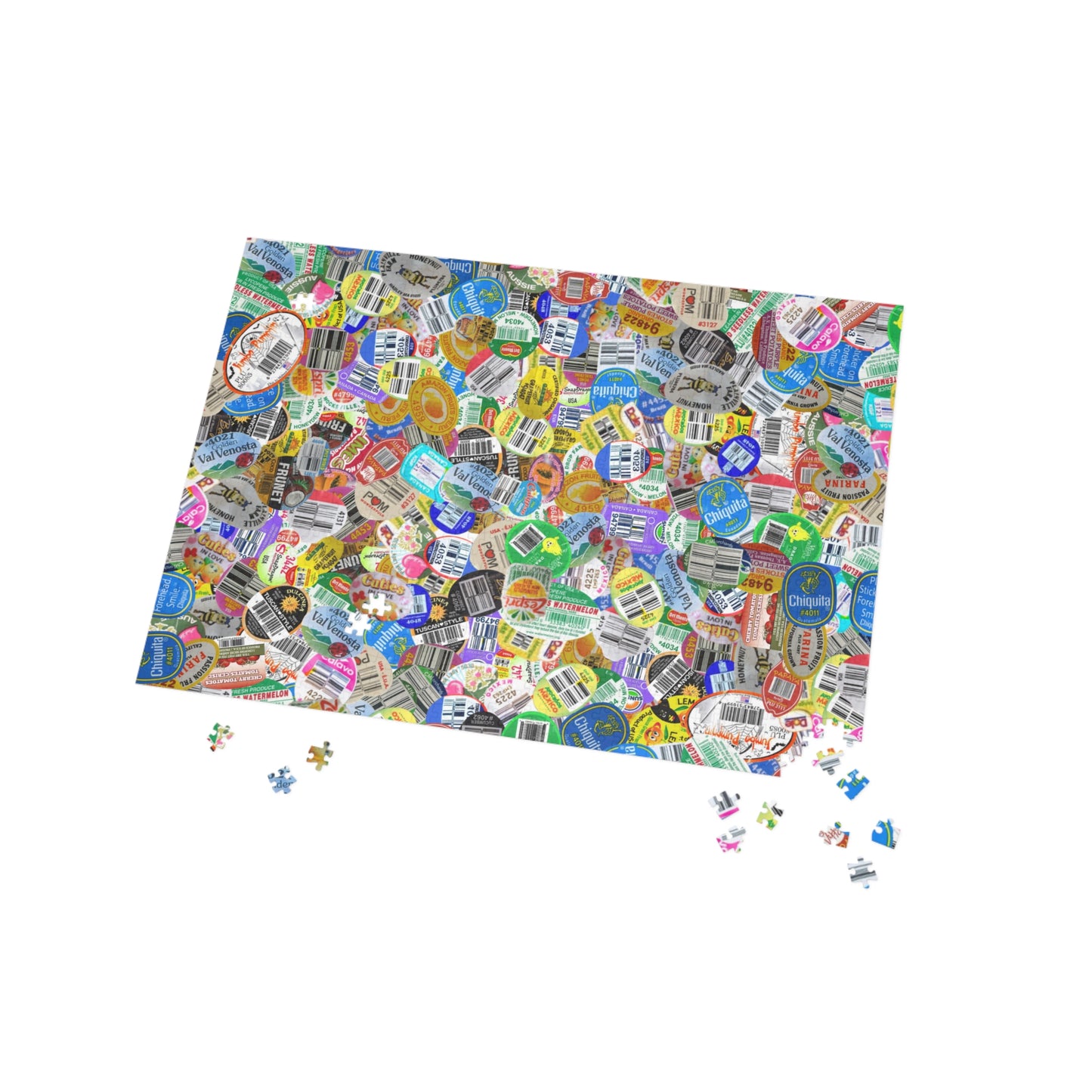 Sticker Puzzle, Produce Sticker Puzzle Jigsaw, Custom Puzzle, Kids Puzzle Game, Brain Teaser, Family Activity