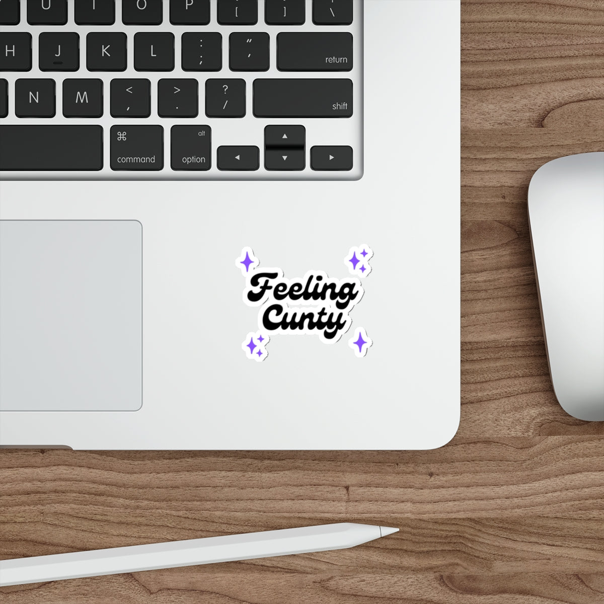 Feeling Cunty Black and Purple Sticker