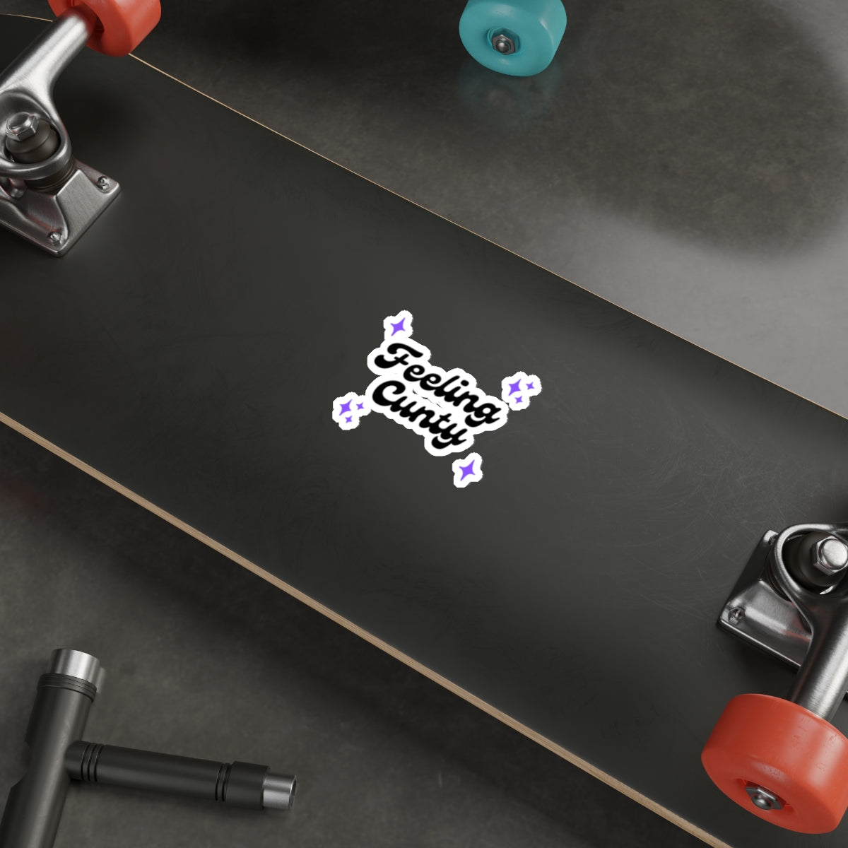 Feeling Cunty Black and Purple Sticker