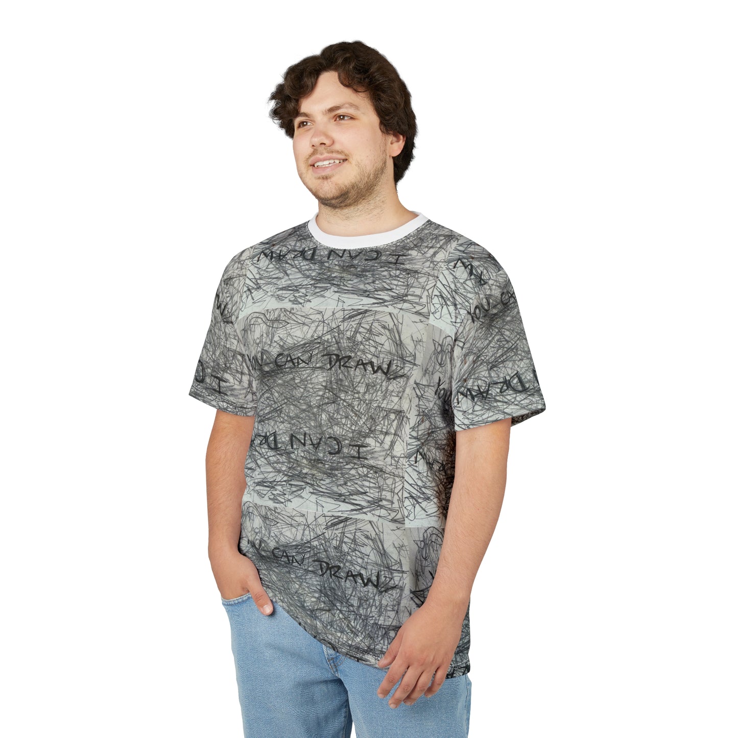 Graphic Tee - You Can Draw I can Draw Unisex Cut & Sew Tee, anyone can draw