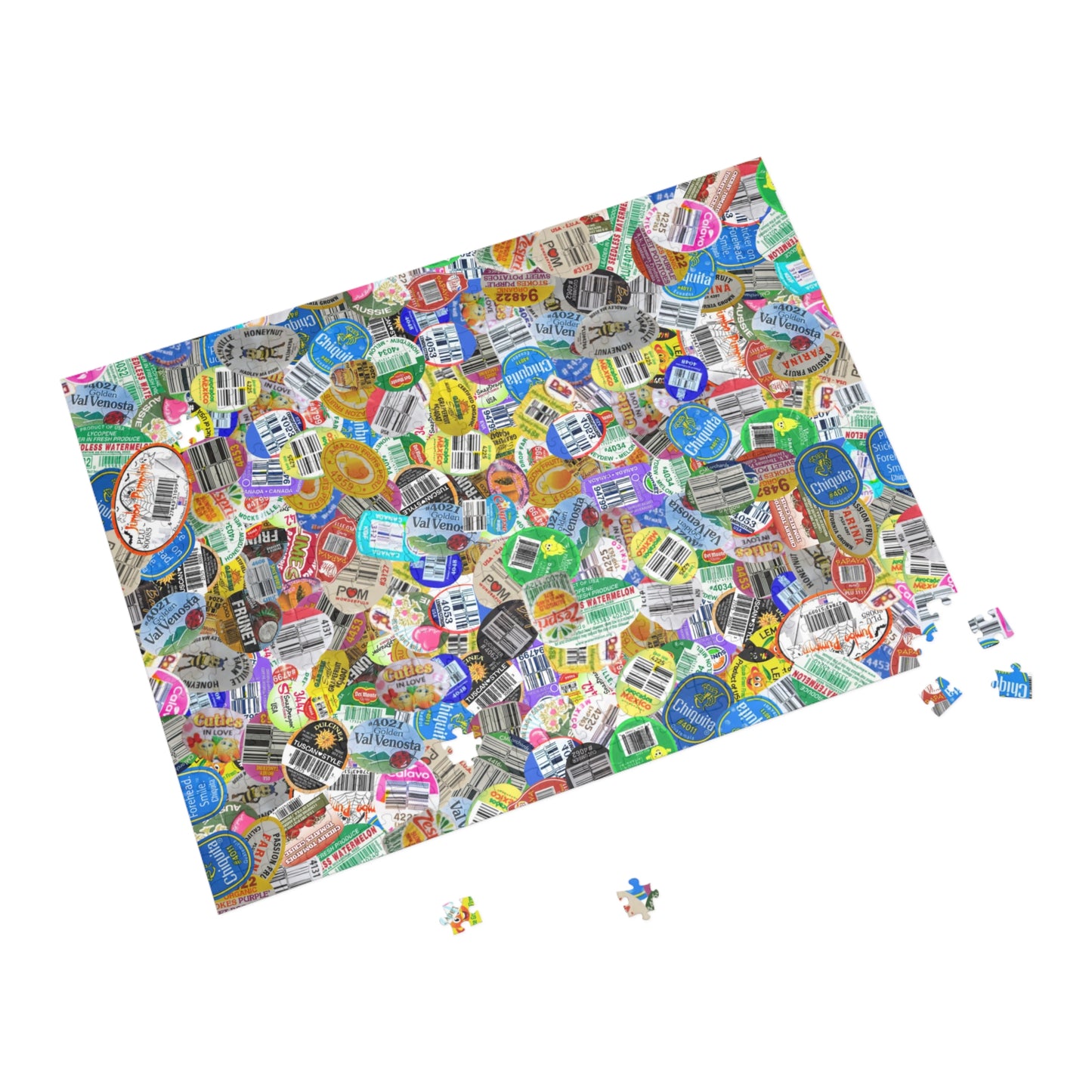 Sticker Puzzle, Produce Sticker Puzzle Jigsaw, Custom Puzzle, Kids Puzzle Game, Brain Teaser, Family Activity