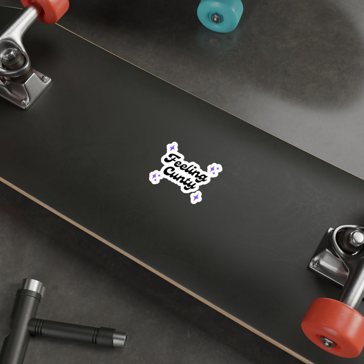 Feeling Cunty Black and Purple Sticker
